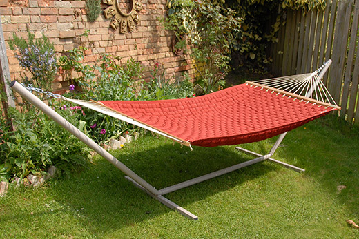 hammock and stand in the garden